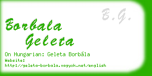 borbala geleta business card