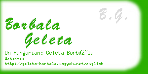borbala geleta business card